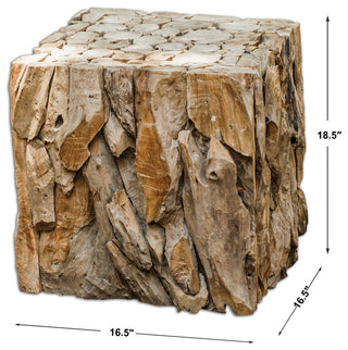 Uttermost Teak Root Bunching Cube