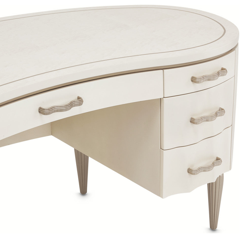 London Place Desk - Creamy Pearl
