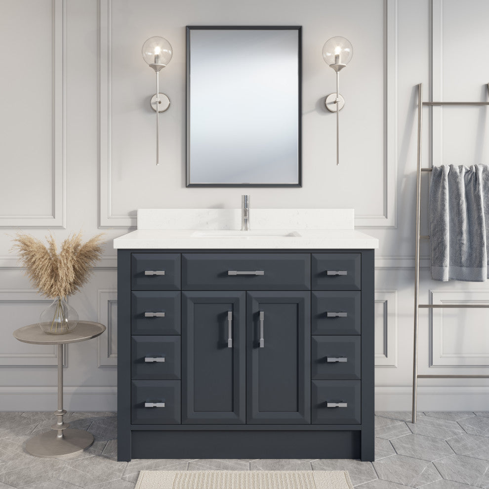 Calais 42" Bathroom Vanity, Pepper Gray