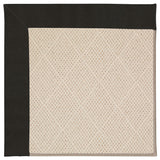 Zoe-White Wicker Machine Tufted Rectangle Rug, Ebony, 2'x3'