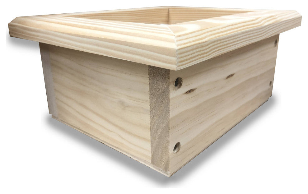 Tampa Recessed Solid Wood Toilet Paper Holder 7 x 8.5, Unfinished