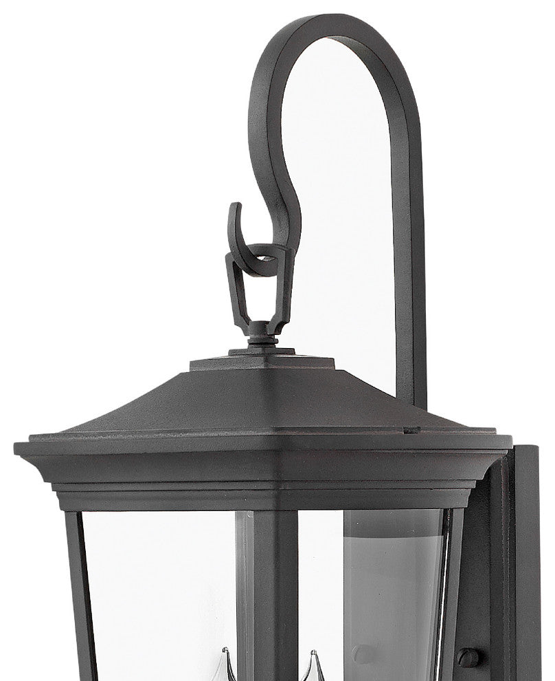 Hinkley Bromley 20" Medium Outdoor Wall Mount Lantern, Museum Black