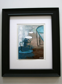 "Dreaming Coffee" Original Abstract On Paper By Mavis