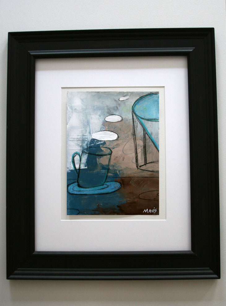 "Dreaming Coffee" Original Abstract On Paper By Mavis