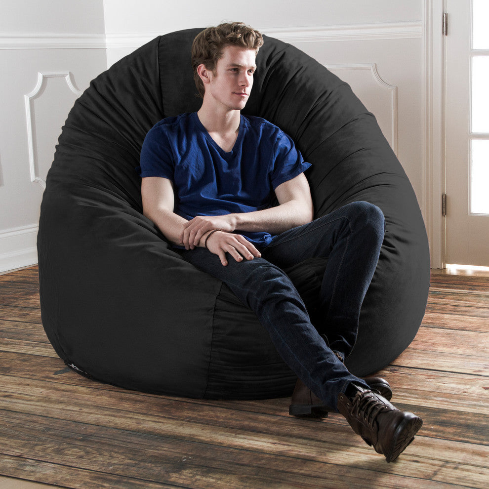 Jaxx 6' Cocoon Bean Bag Sofa, Black