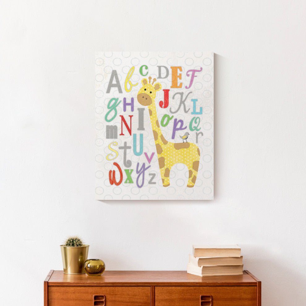 Alphabet Giraffe 16x20 Canvas Wall Art