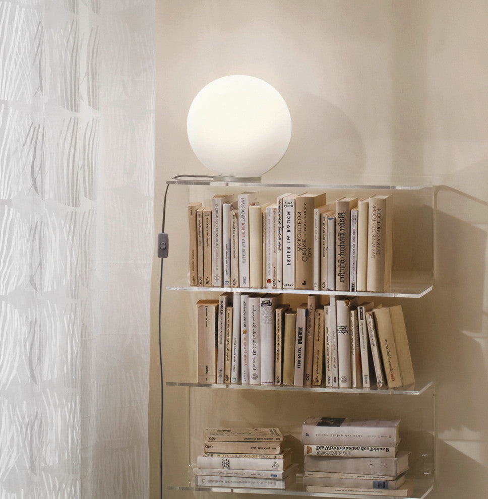 1x60W Table Lamp w/ Siliver Finish & Opal Glass