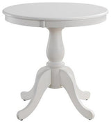 Carolina Classics Fairview 30" Round Pedestal Dining Table in White