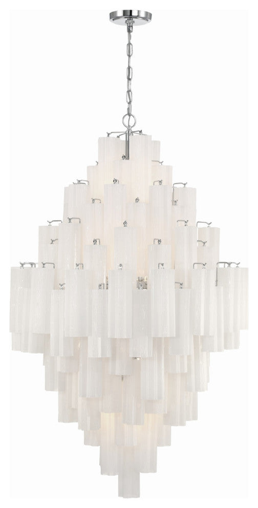Crystorama Lighting Group ADD-319-WH Addis 20 Light 31"W Crystal - Polished