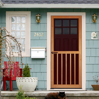 Wood Screen Door, 5-Bar, Stainable, 1"x32"x80"