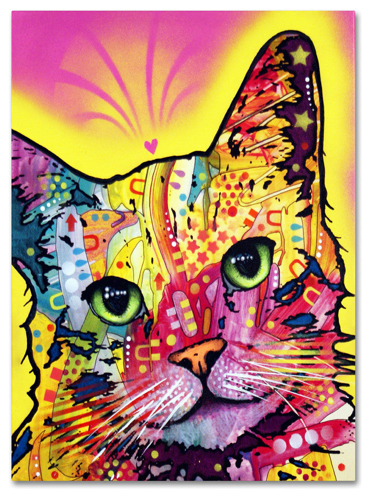 Dean Russo 'Tilt Cat' Canvas Art, 18x24