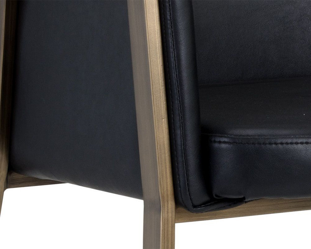 Bernadette Dining Armchair, Bravo Black
