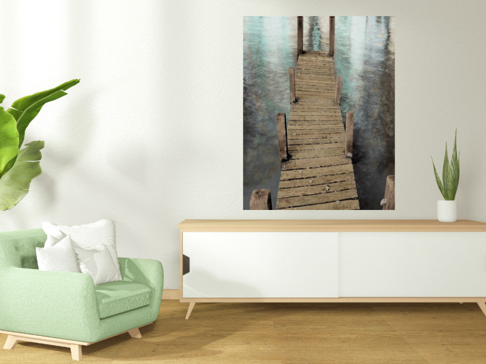 Small Dock on the Water 3 Giclee Wrap Canvas Wall Art