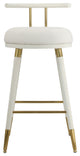 Juniper White Vegan Leather Counter Stool