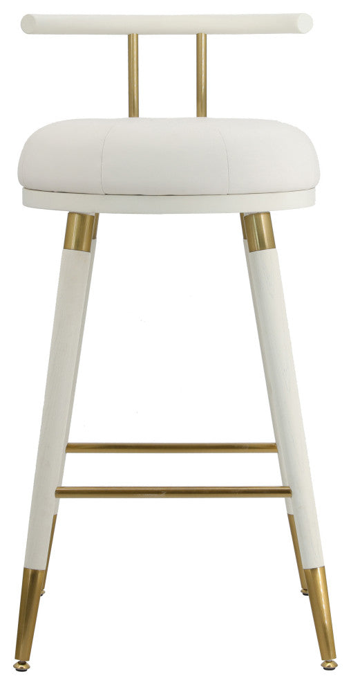 Juniper White Vegan Leather Counter Stool