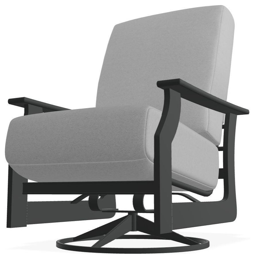 St. Catherine Deep Seat Outdoor Swivel Rocker, Dazzle/Graphite