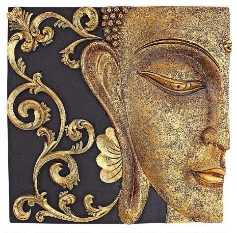 Mirrored Nirvana Dual Buddha Asian Wall Sculptures