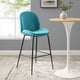 Bar Stool Chair Barstool, Velvet, Metal, Blue, Modern, Bar Pub Bistro Restaurant