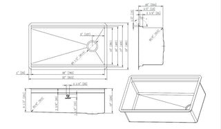 Workstation 32" Undermount Single Bowl Black Stainless Steel Kitchen Sink