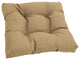 19" Squared Spun Polyester Tufted Dining Chair Cushion, Sandstone