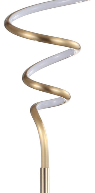 Scribble 60.5" Modern Metal Integrated LED Floor Lamp, Gold