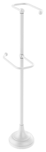 Free Standing Two Roll Toilet Tissue Stand, Matte White