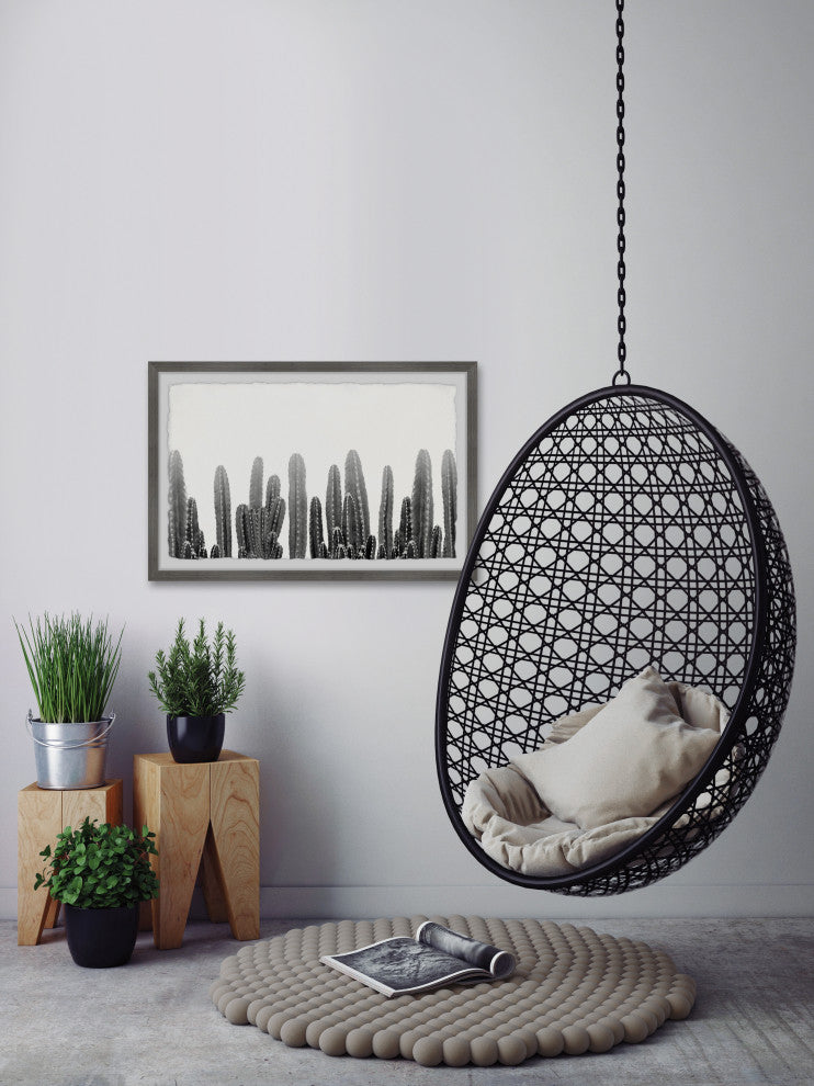 "Smoky Cactuses" Framed Painting Print, 30x20