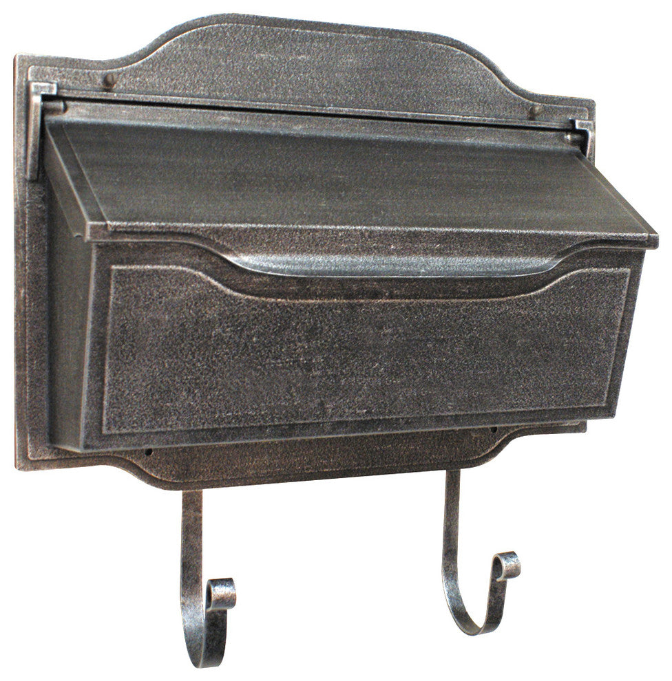 Contemporary Horizontal Mailbox, Swedish Silver
