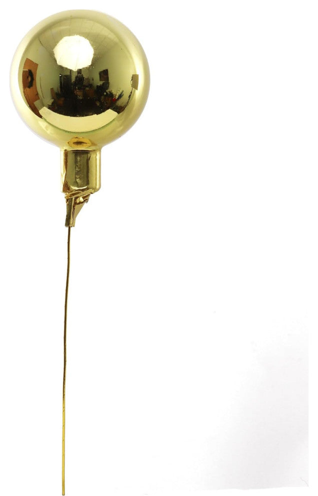 Gold Glass Ball Hanging Ornament | 50MM | (Set of 12)