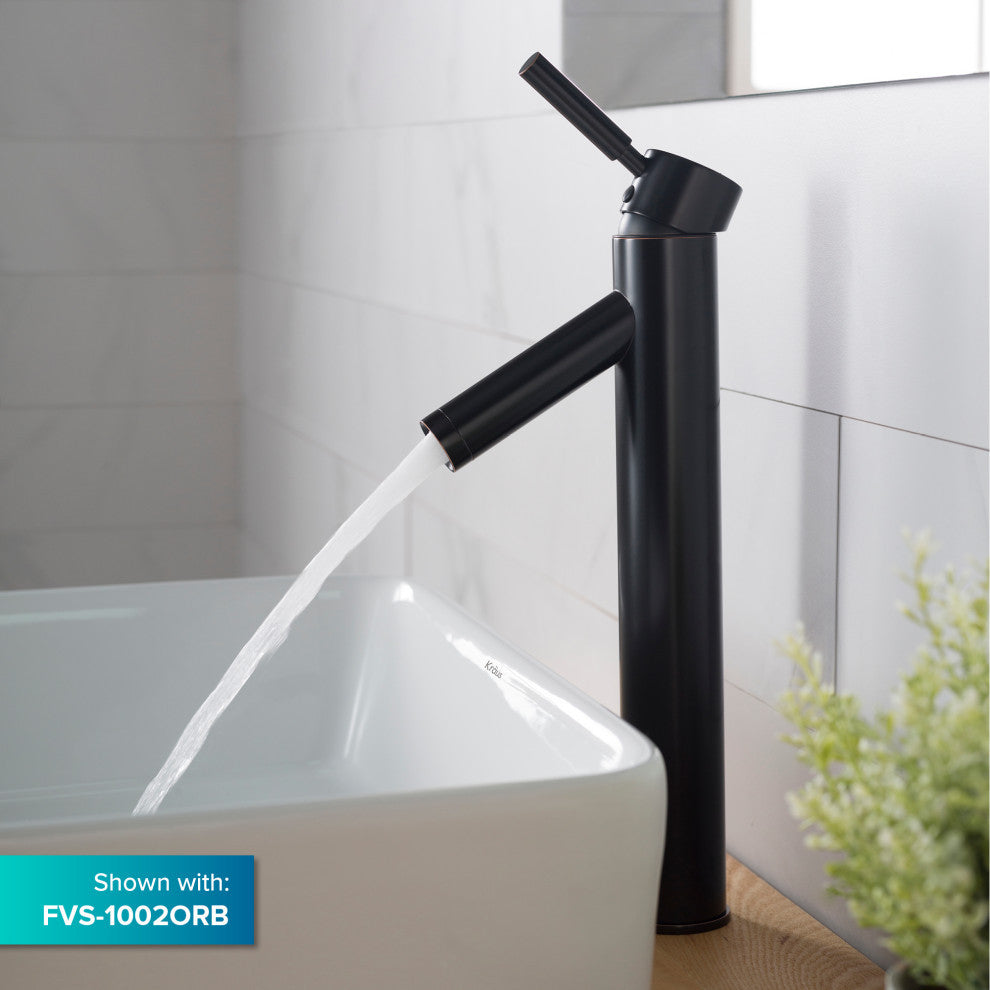 Elavo Rectangle Ceramic Vessel White Bathroom Sink, Pack of 2