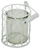 Glidden Wire Basket With Glass Jar, White, Small