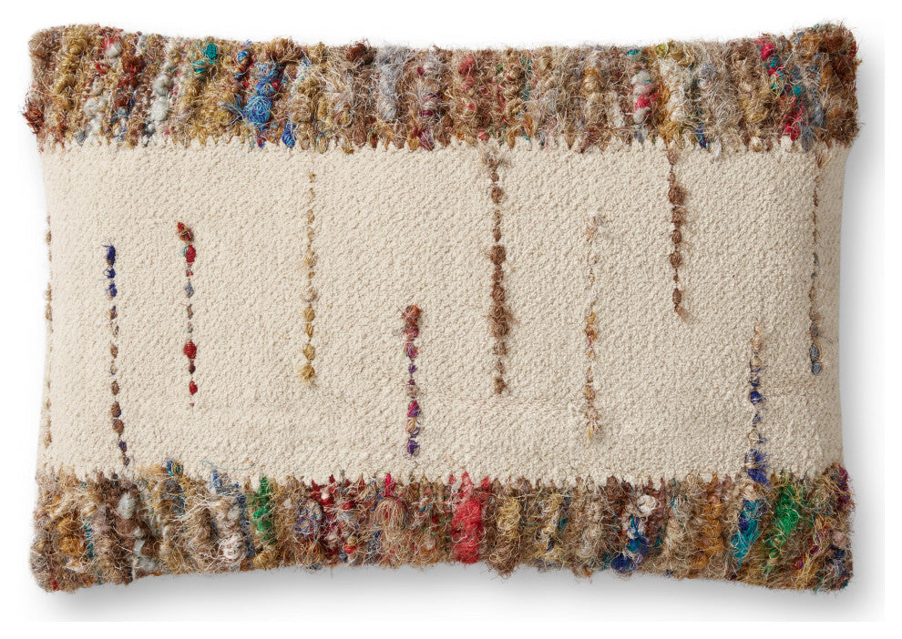 Loloi PLL0073 Ivory / Multi 16" x 26" Cover Only Pillow