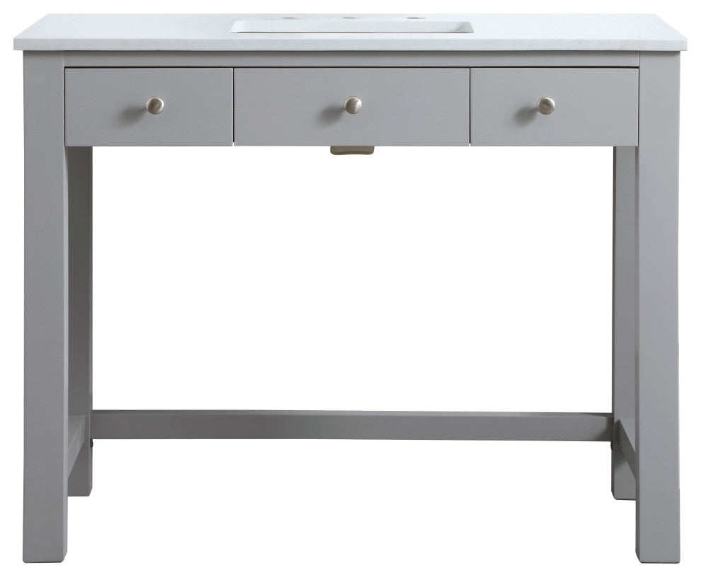 42" ADA Compliant Bathroom Vanity, Gray