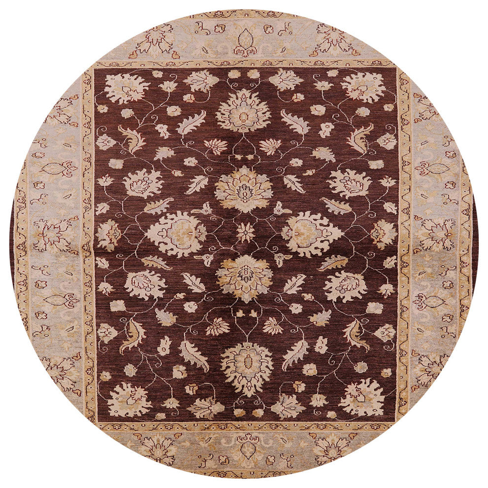 Ahgly Company Indoor Round Mid-Century Modern Area Rugs, 7' Round