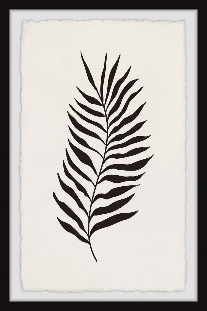 "Black Fern Leaf" Framed Painting Print, 20x30