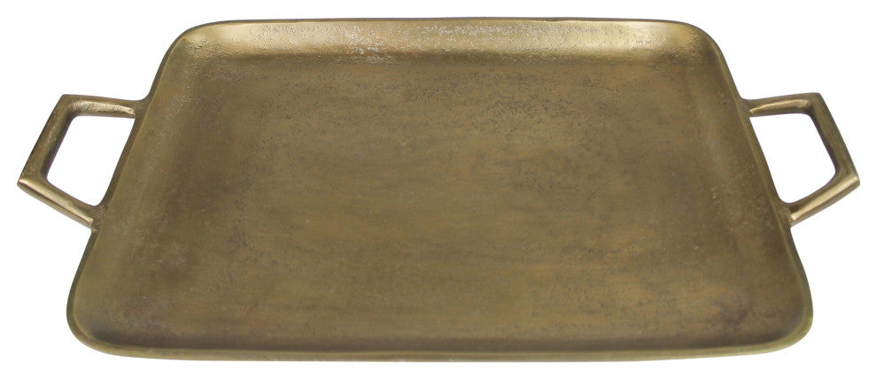 Jumbo Gold Metal Square Tray