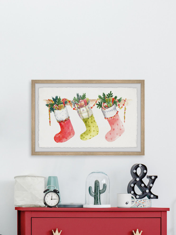 "Santa Was Here" Framed Painting Print, 18x12