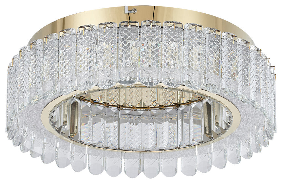 Bethel International FT106FM16G 1-Light LED Flush Mount, Gold