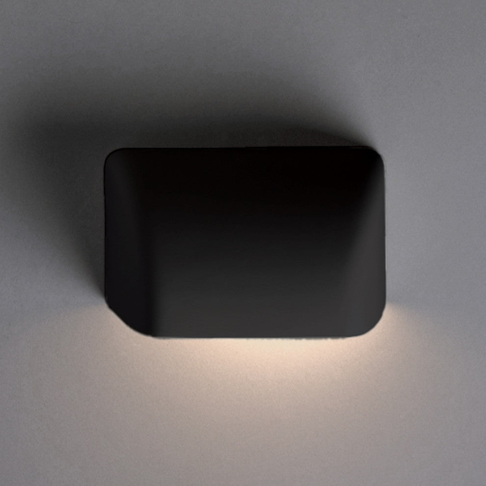 Ambiance Small Scoop, Outdoor Downlight Wall Sconce, Matte Black, E26