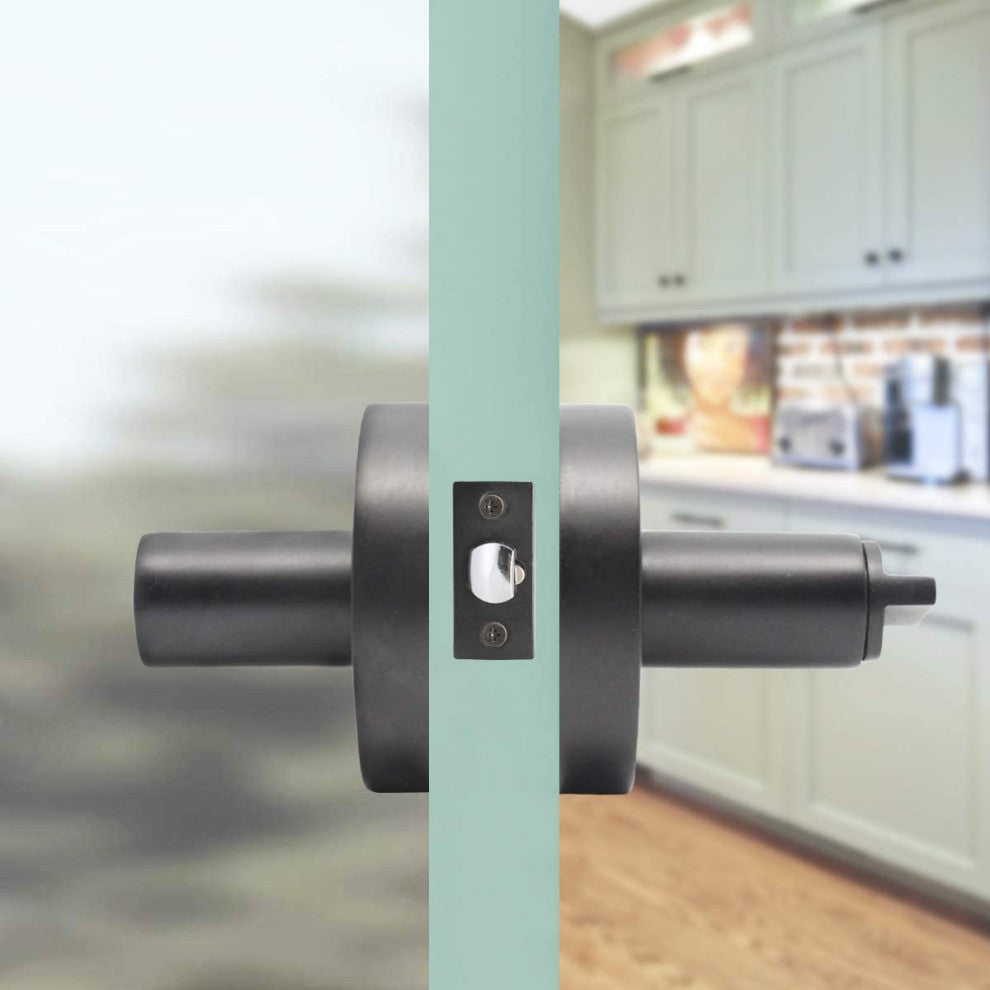 Matte Black Finish Heavy Duty Entrance Lever Door Handle, Pack of 2