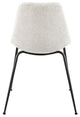 Robert PU Counter Stool,, Set of 4, Posh Ivory, Dining Side Chair, Fabric