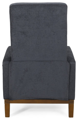 Plevna Fabric Upholstered Pushback Recliner, Charcoal and Brown
