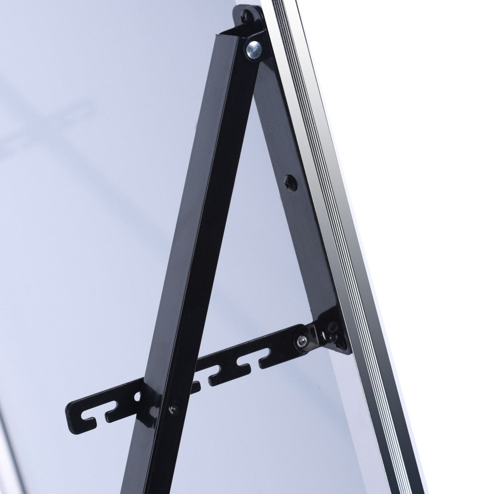 65 inch Rectangular Aluminum Framed Floor Wall Hanging Bedroom Mirror, Silver, 2