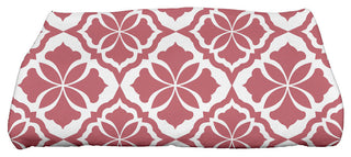 Ceylon, Geometric Print Bath Towel, Red