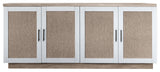 Chapel Hill Mattie Accent Cabinet Sideboard, Wheat/Grey