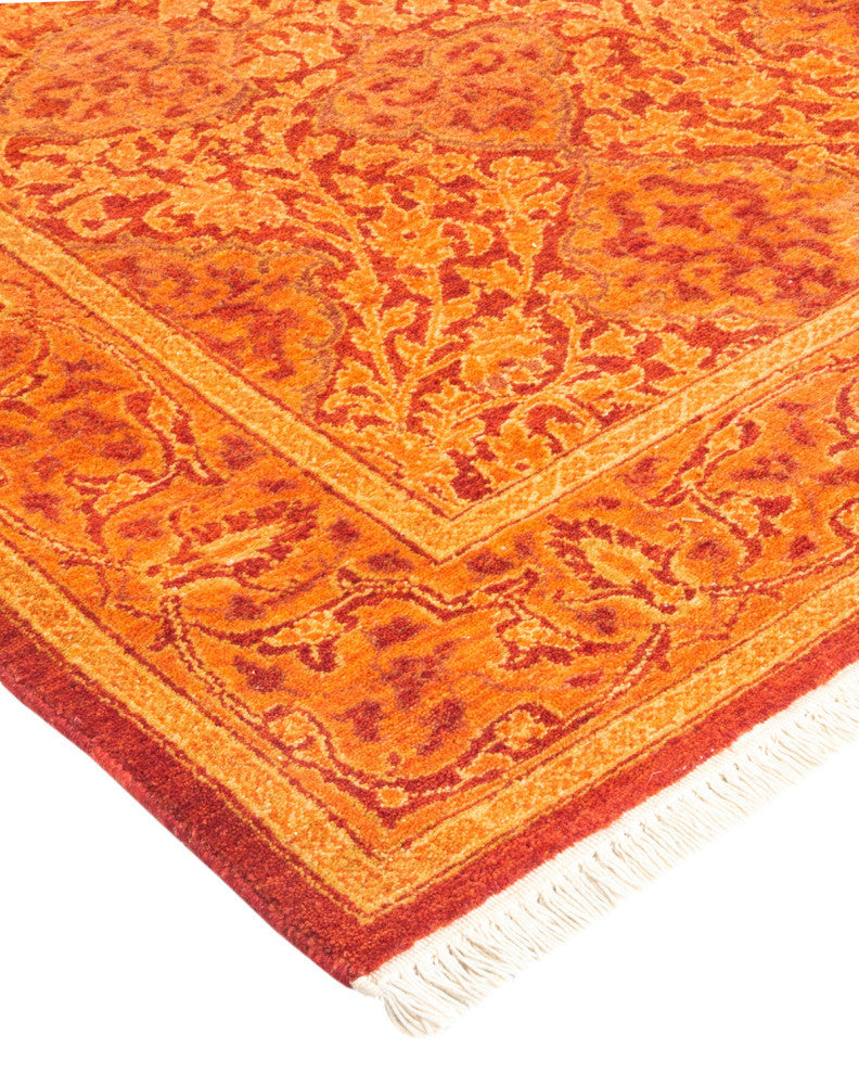 Mogul, One-of-a-Kind Hand-Knotted Area Rug Orange, 2'5"x9'5"