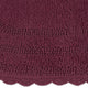 Wine Small Oval Crochet Bath Mat