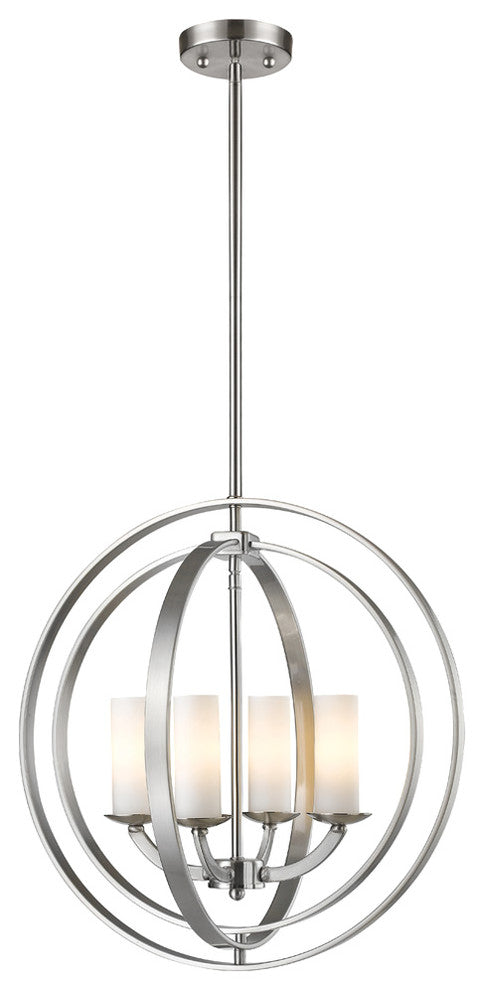 4 Light Pendant Brushed Nickel