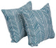 17" Jacquard Throw Pillows With Inserts, Set of 2, Demeter Caspia