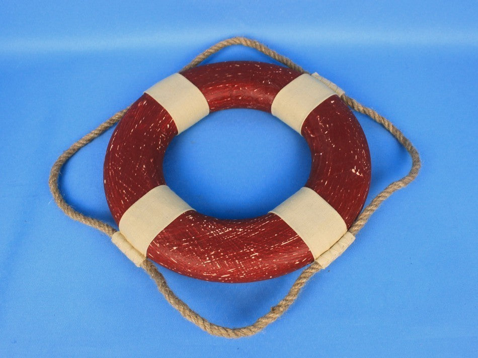 Vintage Decorative Lifering, Red, 10''